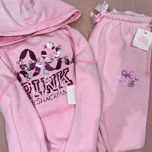 Loveshackfancy X VS Pink Lollipop Sweats Set Hoodie & Joggers Set, Size S 🎀